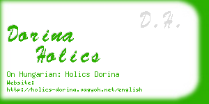 dorina holics business card